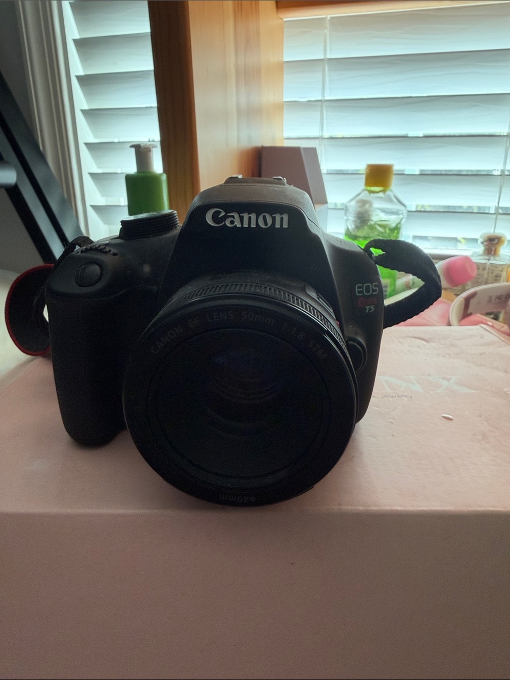 Canon Black DSLR Camera with 50mm Lens